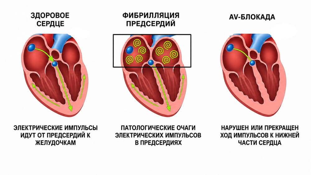 Нарушение ритма и проводимости Нарушение ритма и проводимости